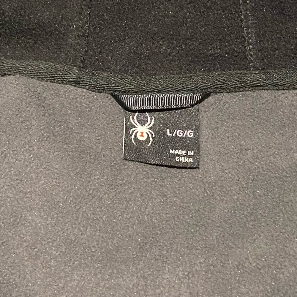 Spyder NWT Mens zip up hooded jacket black gray size large - Picture 4 of 13